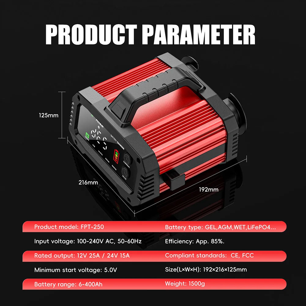 Batterieladegerät 12V/24V – 25A Smart