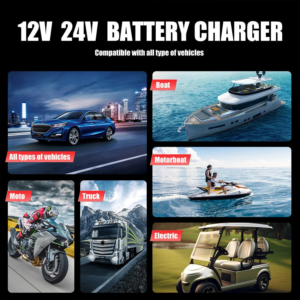 Batterieladegerät 12V/24V – 25A Smart