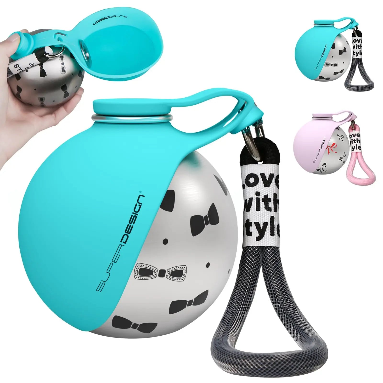 Hunde-Trinkflasche 2-in-1 Edelstahl – Auslaufsicher & Kompakt