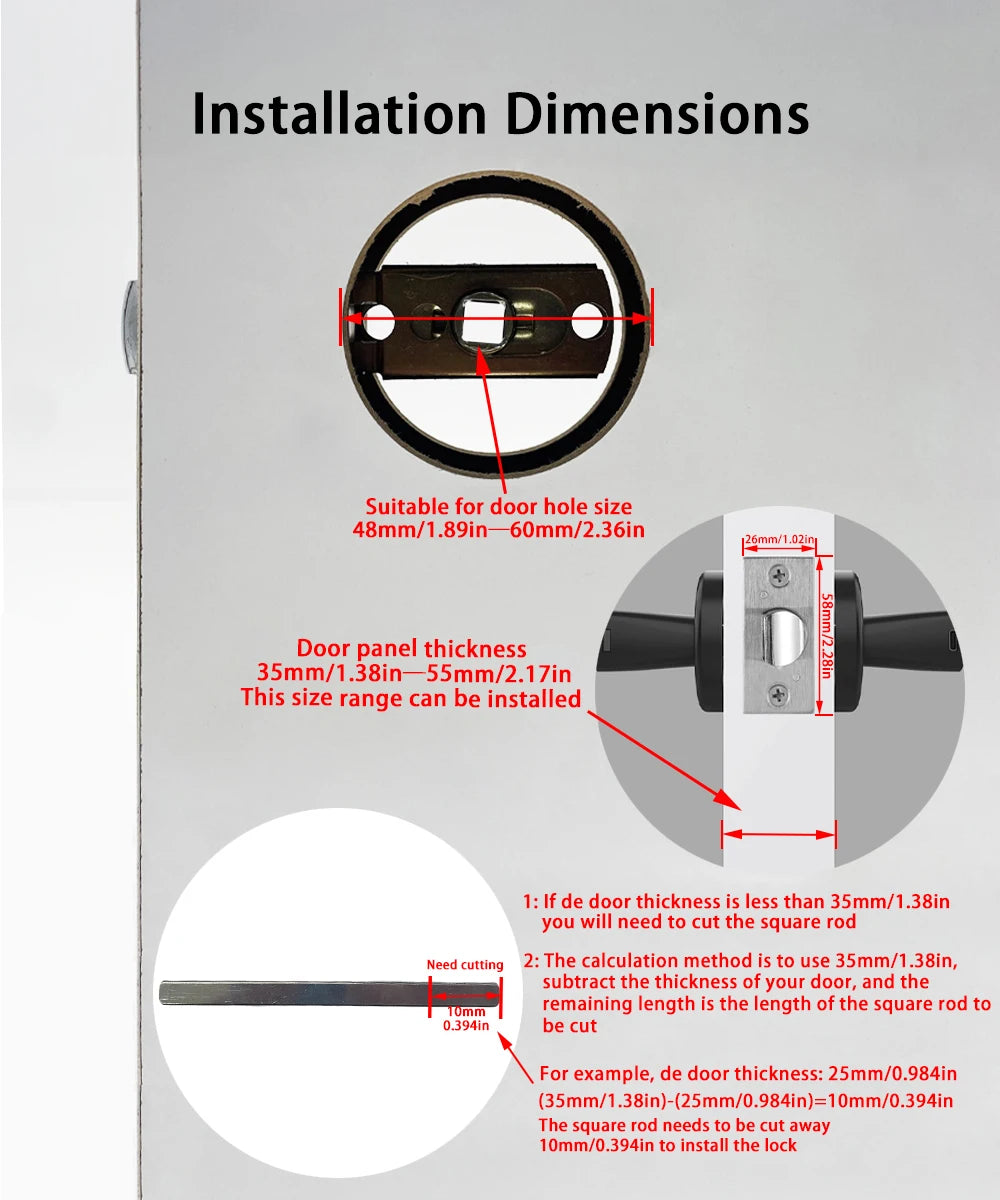 RAYKUBE M5 Fingerabdruck-Türschloss – Bluetooth & Tuya