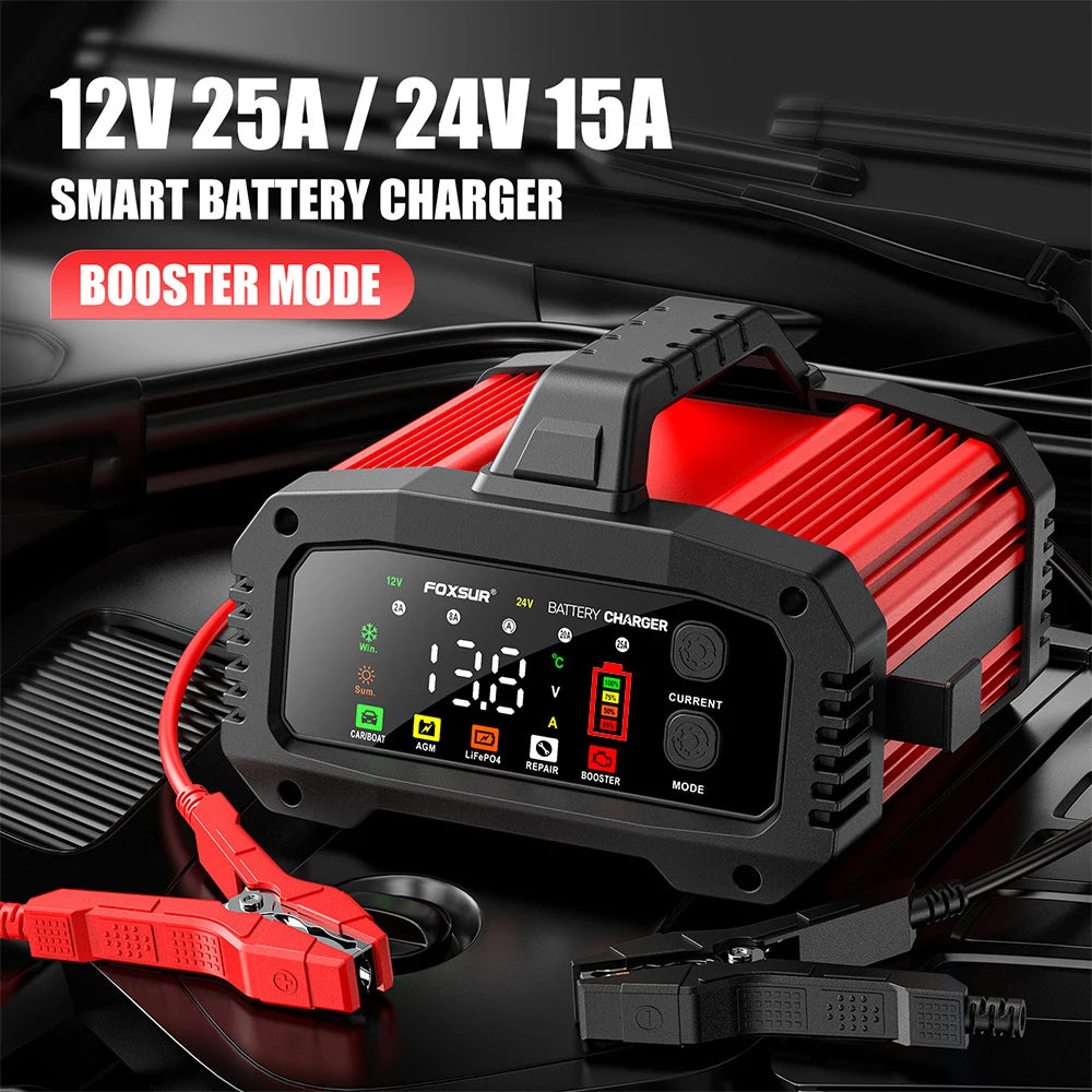 Batterieladegerät 12V/24V – 25A Smart