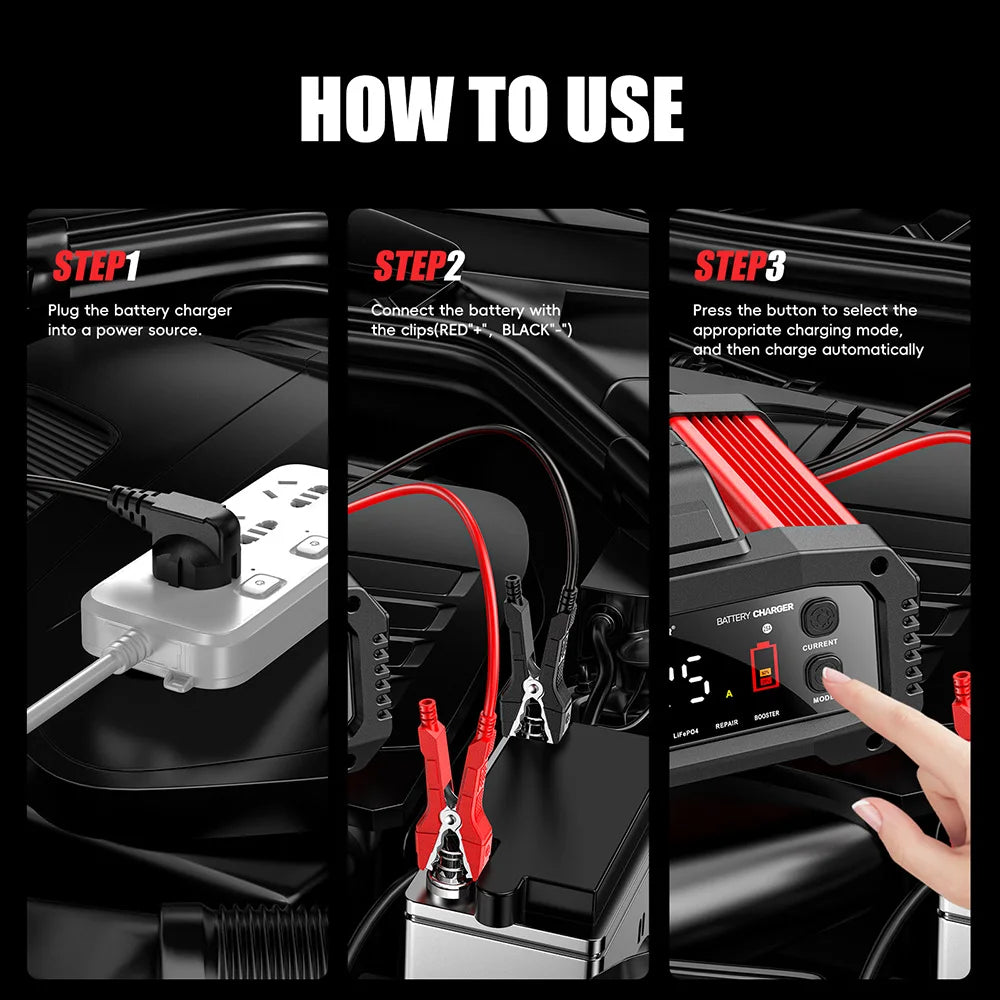 Batterieladegerät 12V/24V – 25A Smart