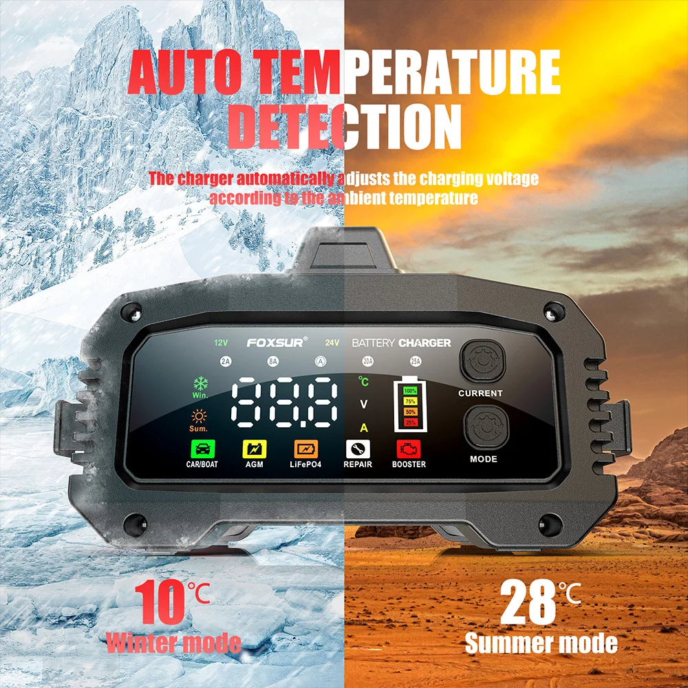 Batterieladegerät 12V/24V – 25A Smart