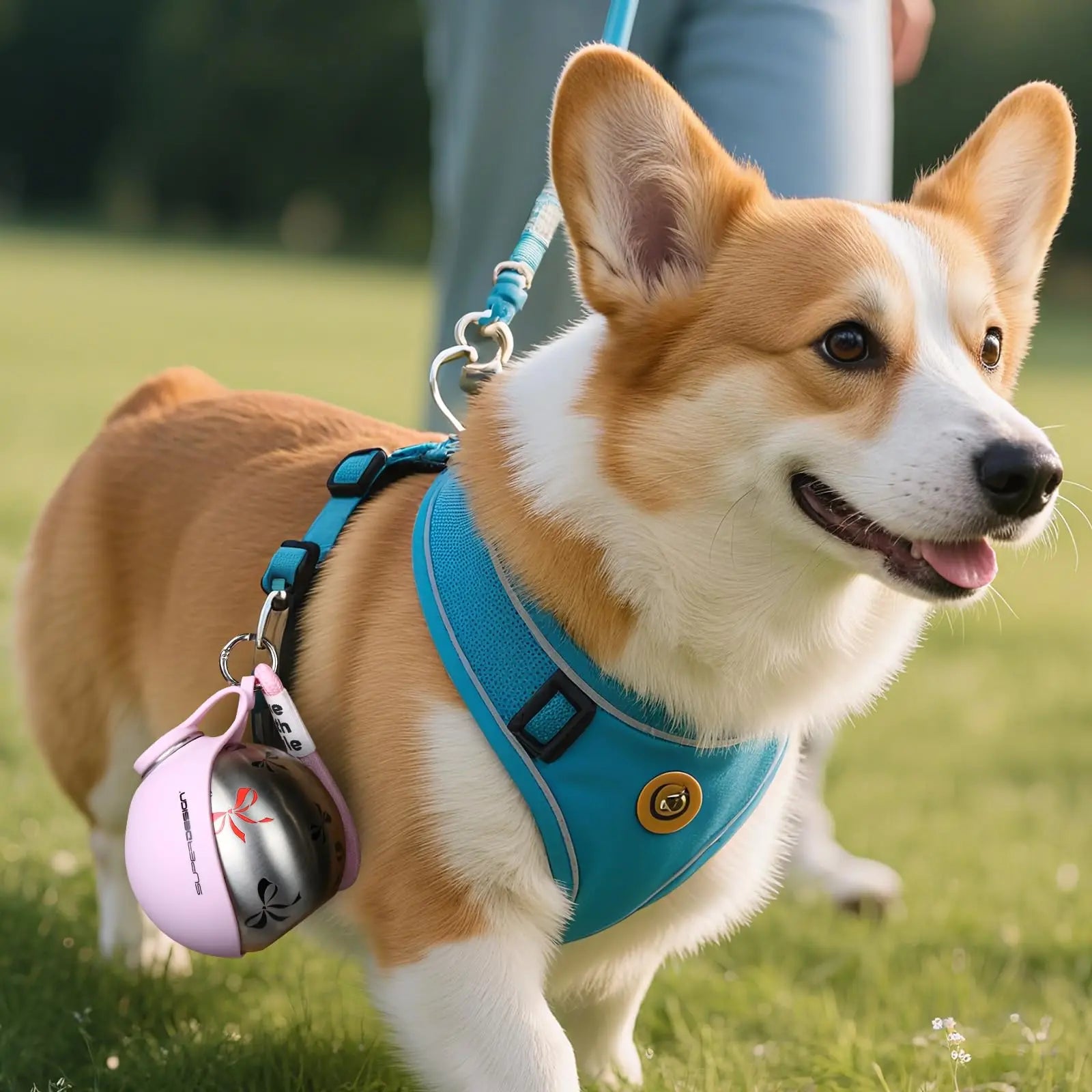Hunde-Trinkflasche 2-in-1 Edelstahl – Auslaufsicher & Kompakt
