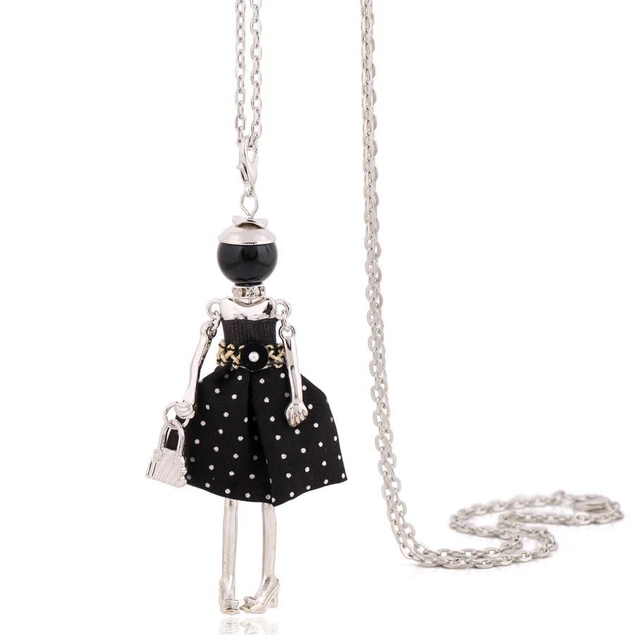 Damen Anhänger-Halskette – Modeschmuck mit Strassstein-Pendant | Zinklegierung