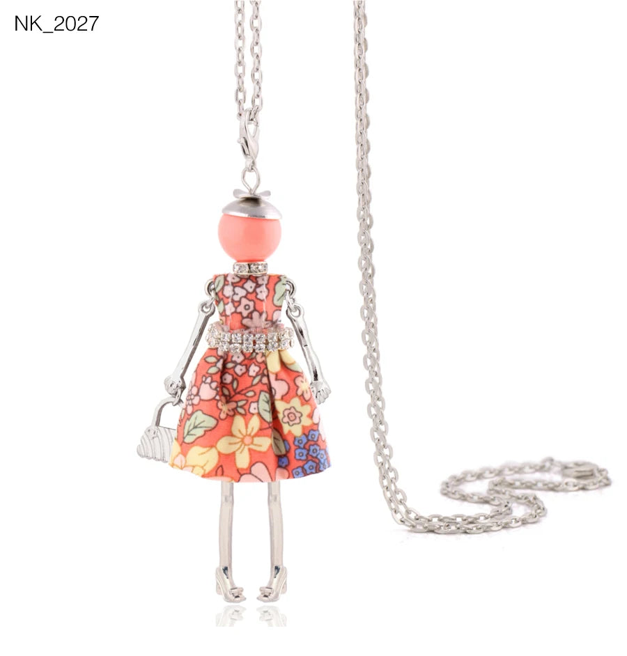 Damen Anhänger-Halskette – Modeschmuck mit Strassstein-Pendant | Zinklegierung