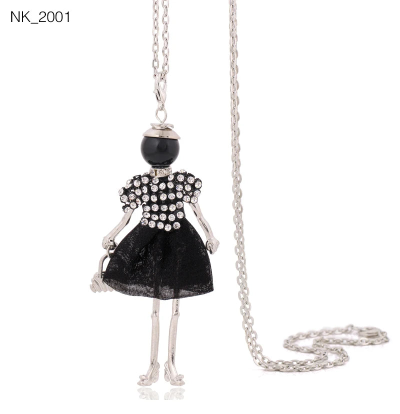 Damen Anhänger-Halskette – Modeschmuck mit Strassstein-Pendant | Zinklegierung