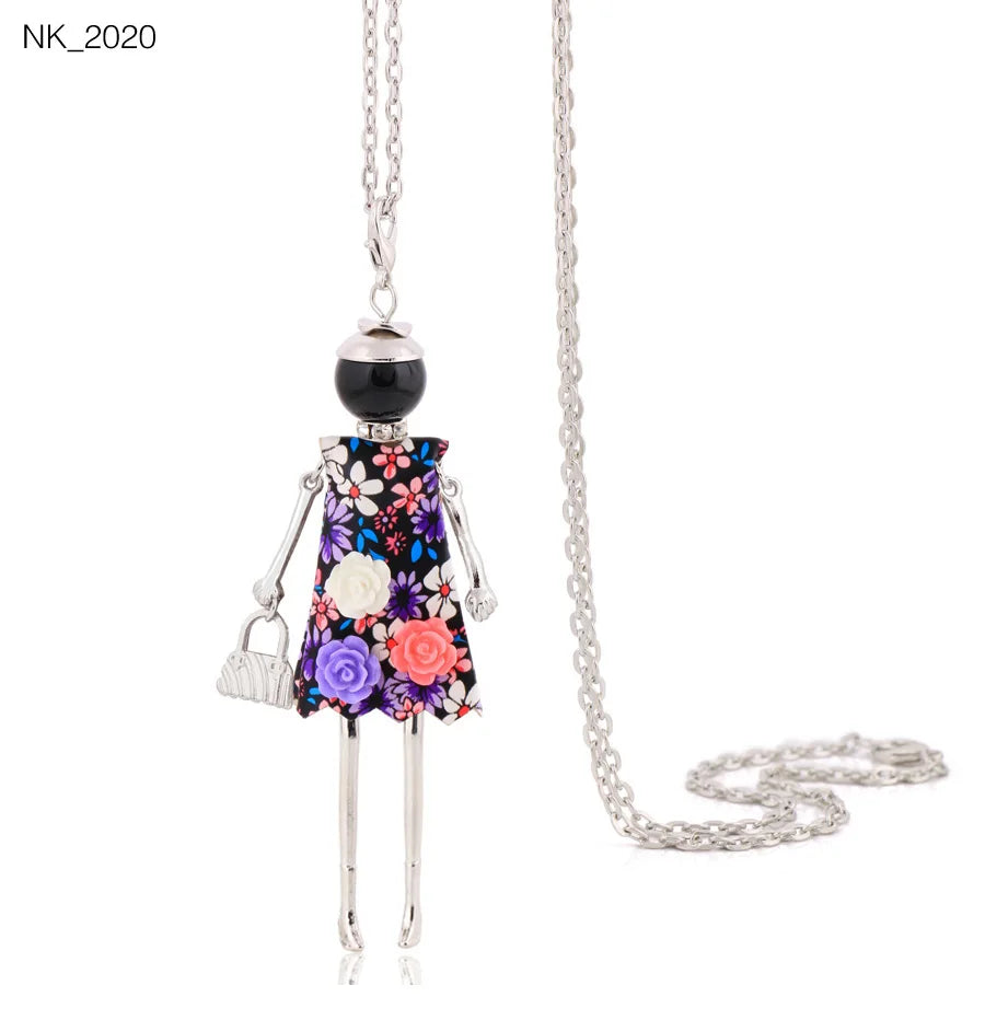 Damen Anhänger-Halskette – Modeschmuck mit Strassstein-Pendant | Zinklegierung