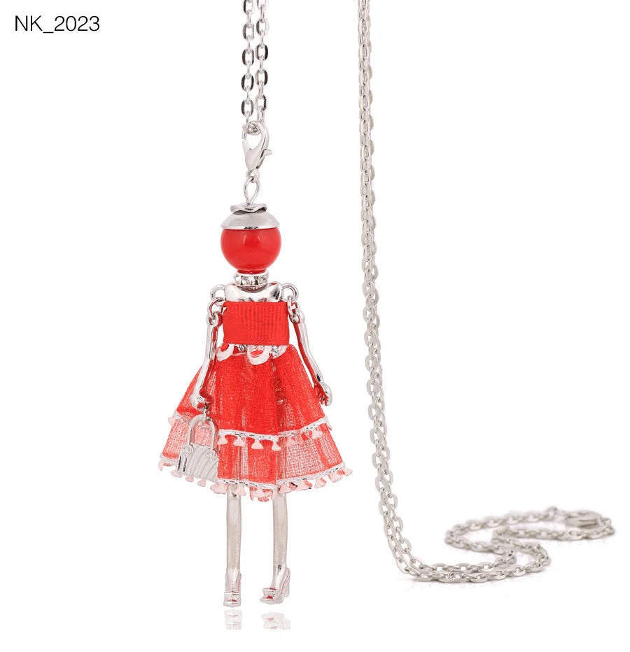 Damen Anhänger-Halskette – Modeschmuck mit Strassstein-Pendant | Zinklegierung