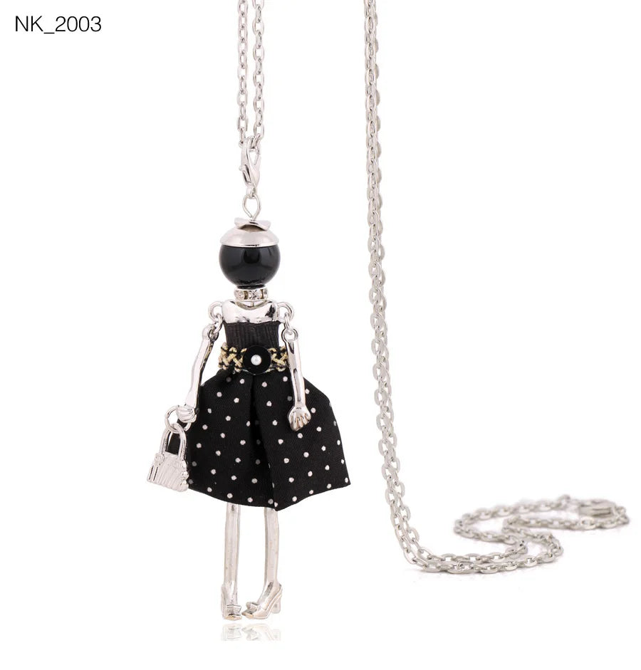 Damen Anhänger-Halskette – Modeschmuck mit Strassstein-Pendant | Zinklegierung