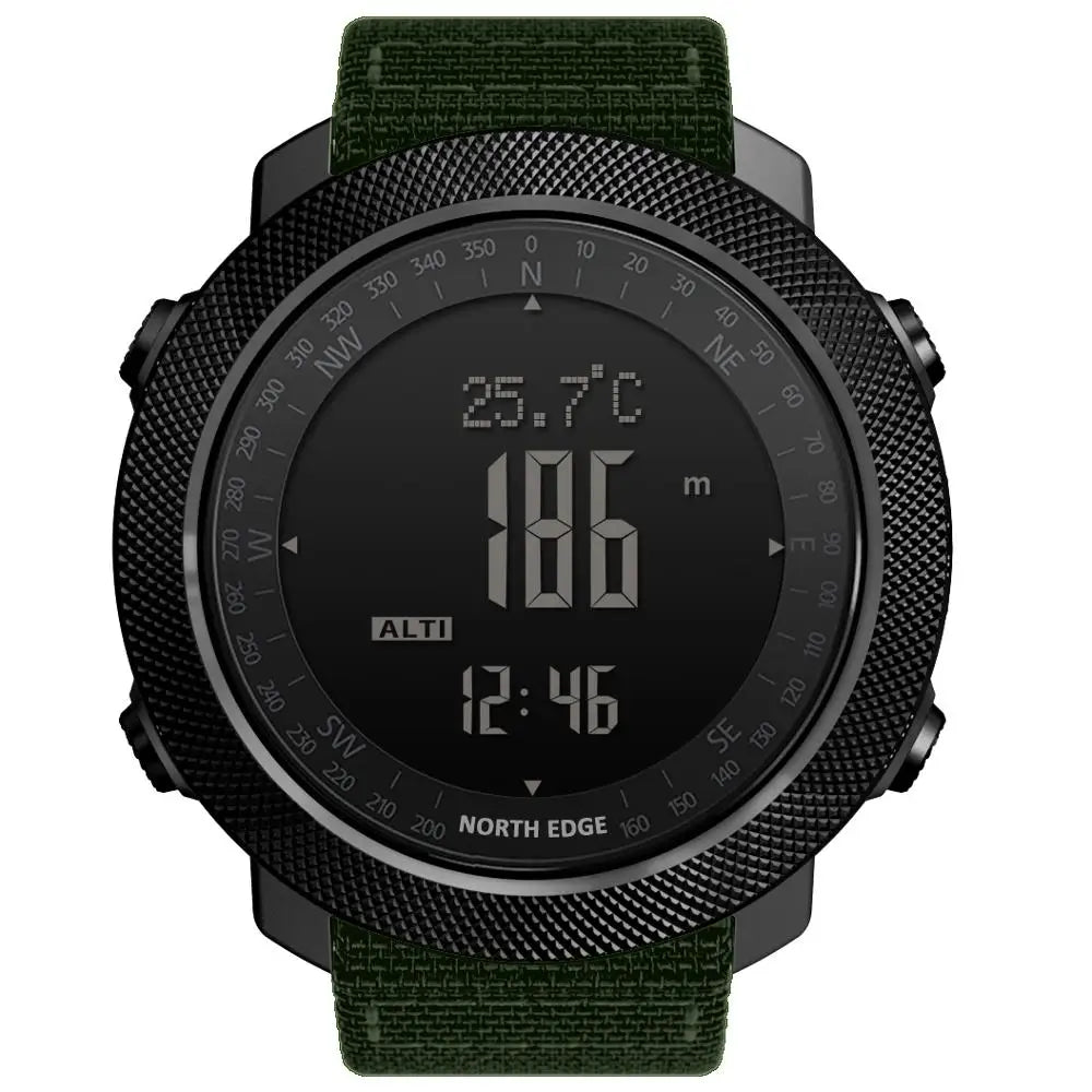 Outdoor-Digitaluhr Herren – Militär, Kompass & 50m wasserdicht