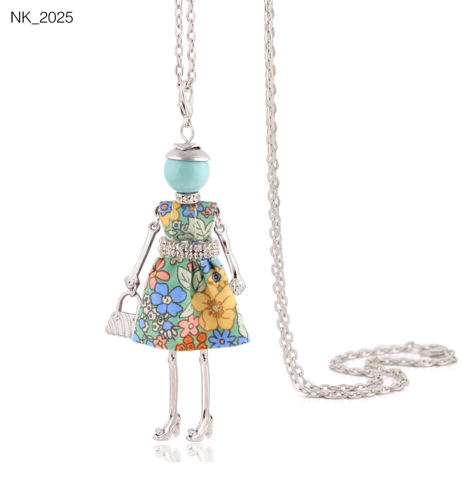 Damen Anhänger-Halskette – Modeschmuck mit Strassstein-Pendant | Zinklegierung