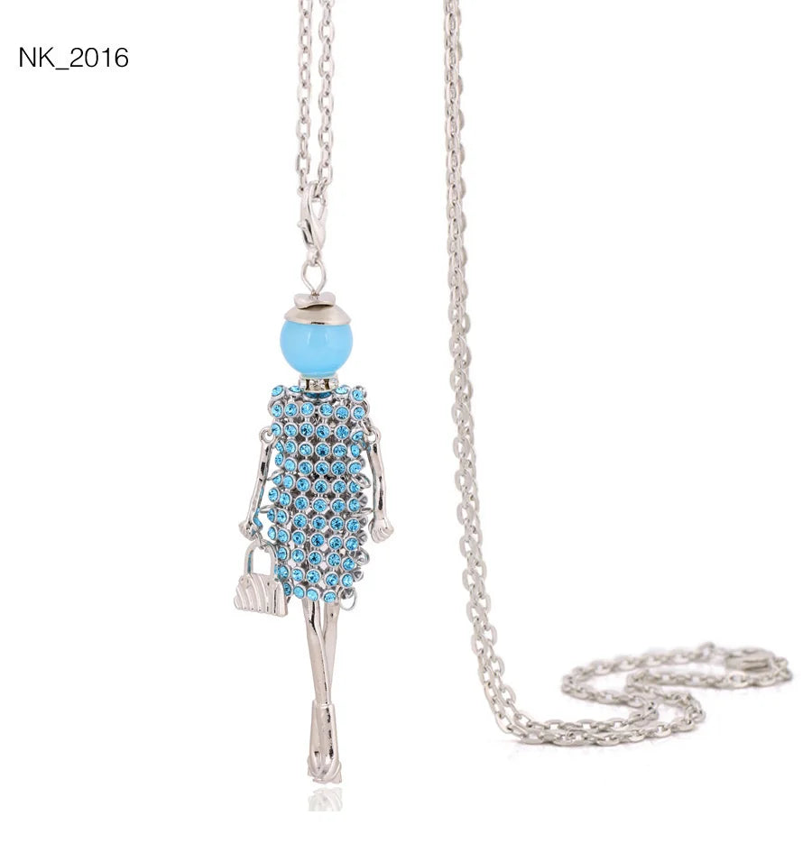 Damen Anhänger-Halskette – Modeschmuck mit Strassstein-Pendant | Zinklegierung