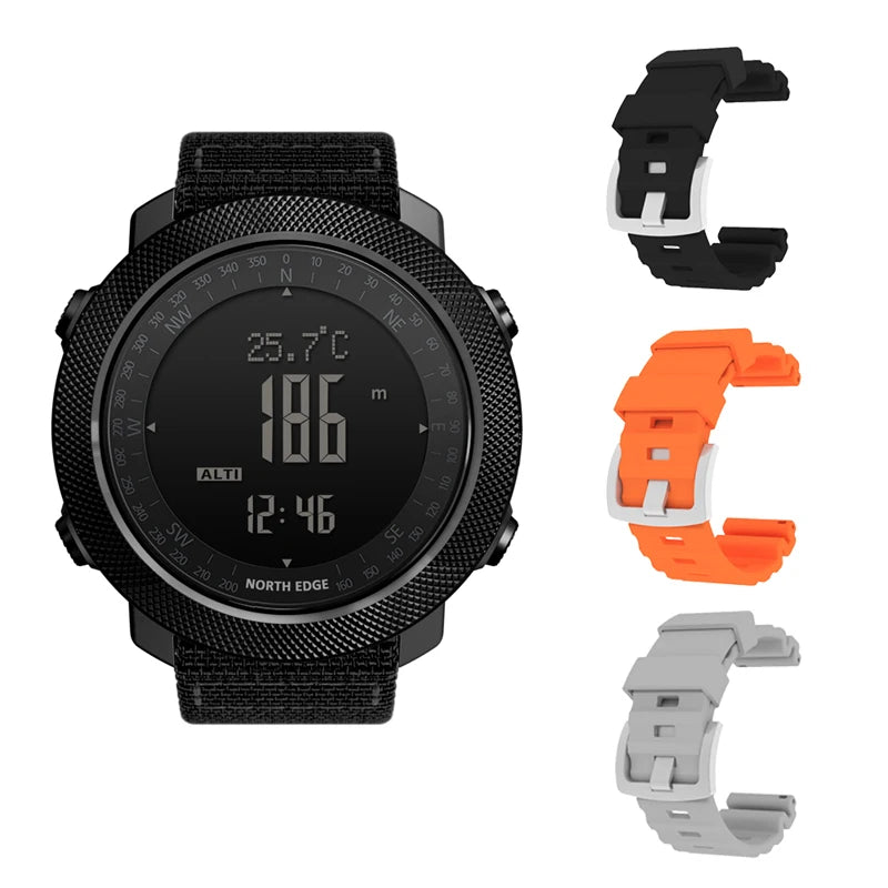 Outdoor-Digitaluhr Herren – Militär, Kompass & 50m wasserdicht