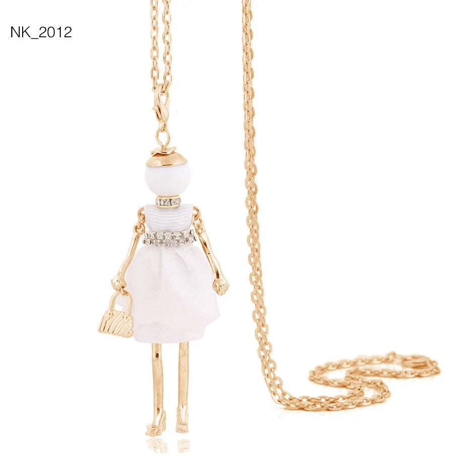 Damen Anhänger-Halskette – Modeschmuck mit Strassstein-Pendant | Zinklegierung
