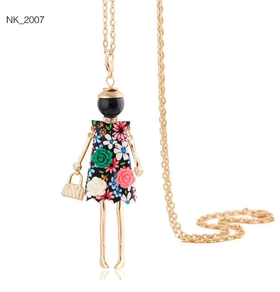 Damen Anhänger-Halskette – Modeschmuck mit Strassstein-Pendant | Zinklegierung