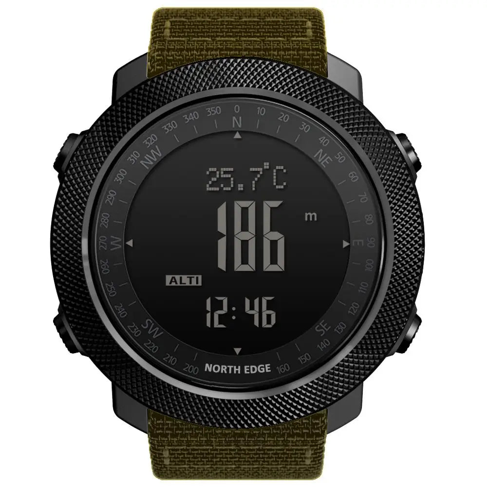 Outdoor-Digitaluhr Herren – Militär, Kompass & 50m wasserdicht