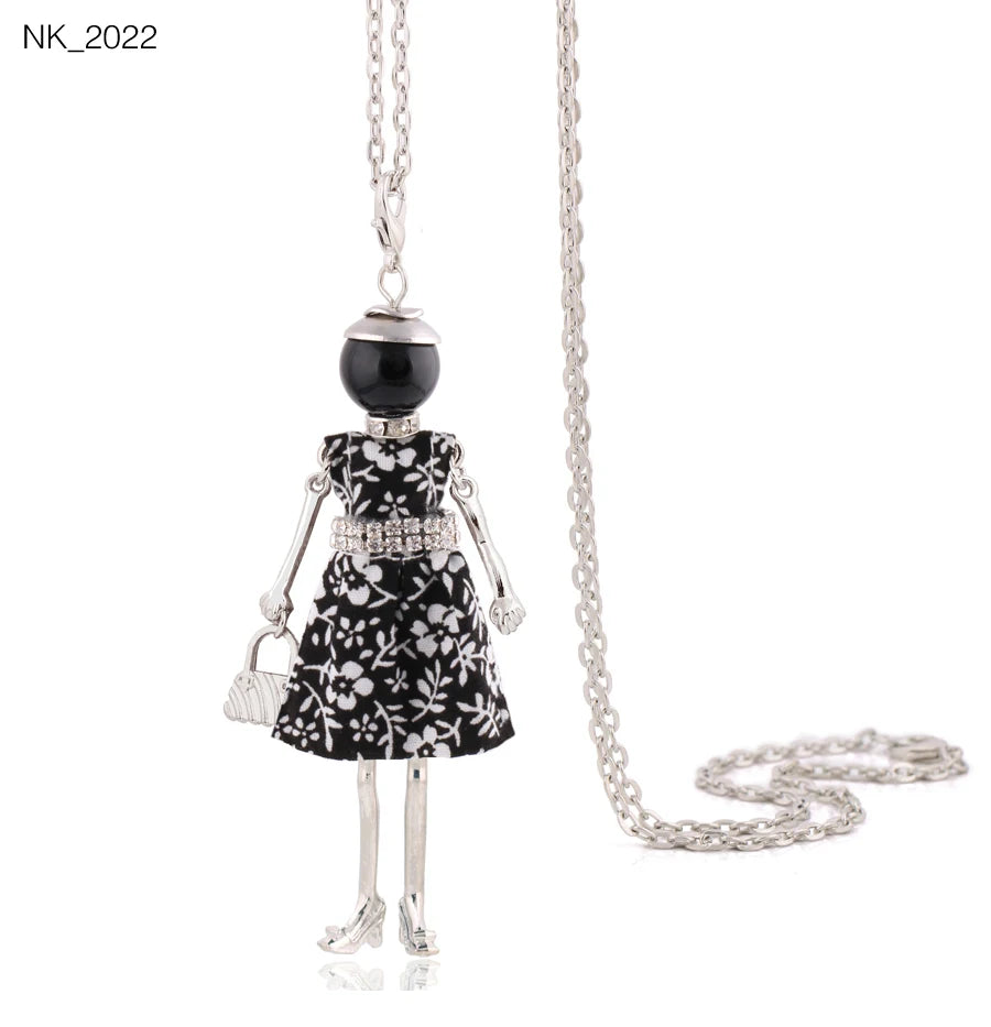 Damen Anhänger-Halskette – Modeschmuck mit Strassstein-Pendant | Zinklegierung