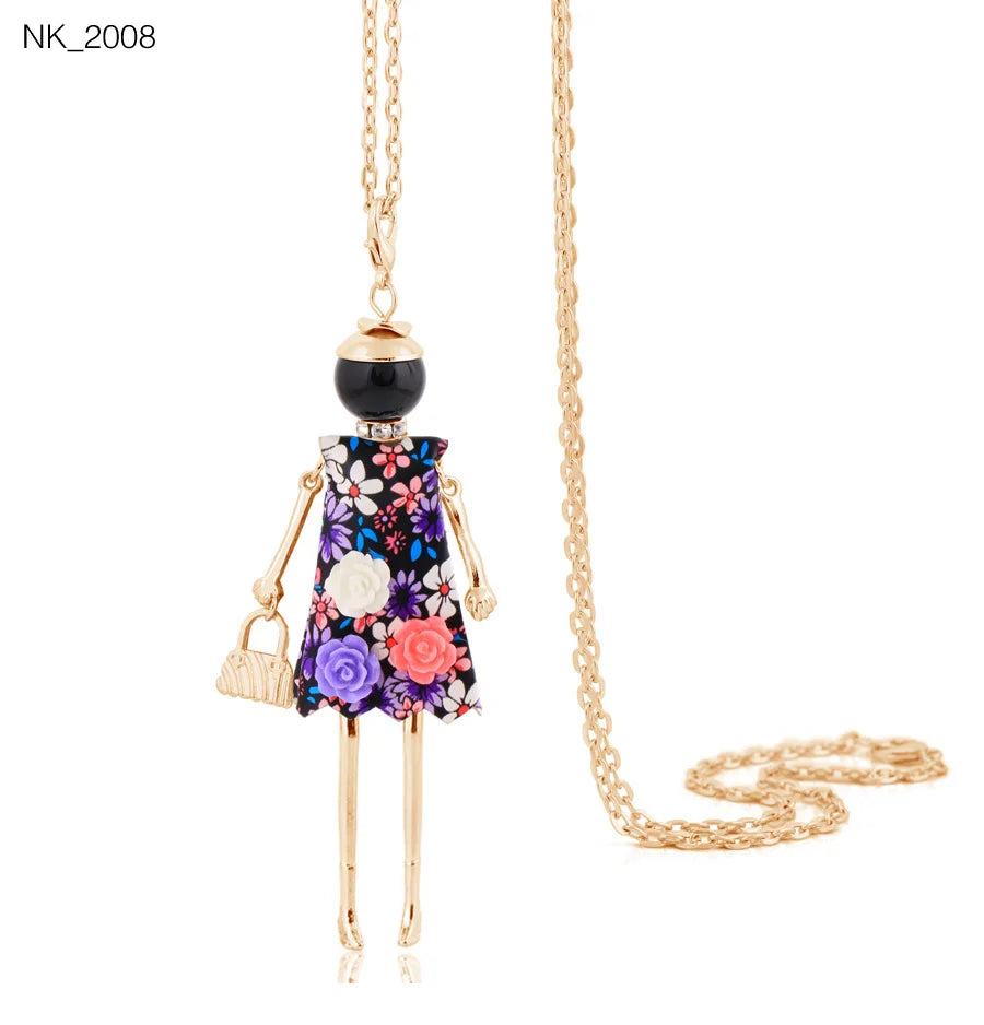 Damen Anhänger-Halskette – Modeschmuck mit Strassstein-Pendant | Zinklegierung
