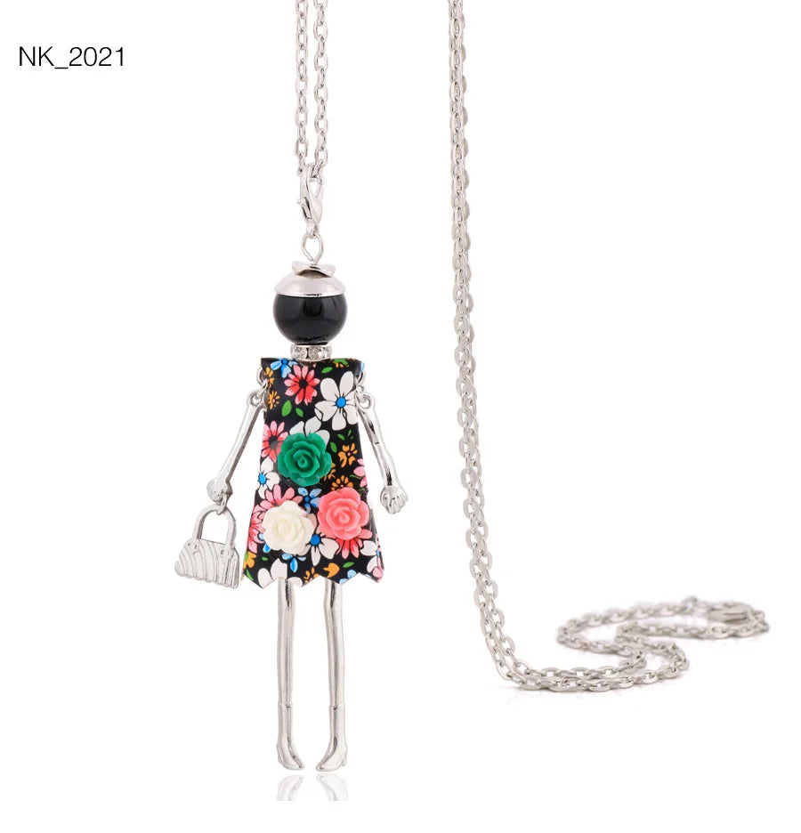 Damen Anhänger-Halskette – Modeschmuck mit Strassstein-Pendant | Zinklegierung