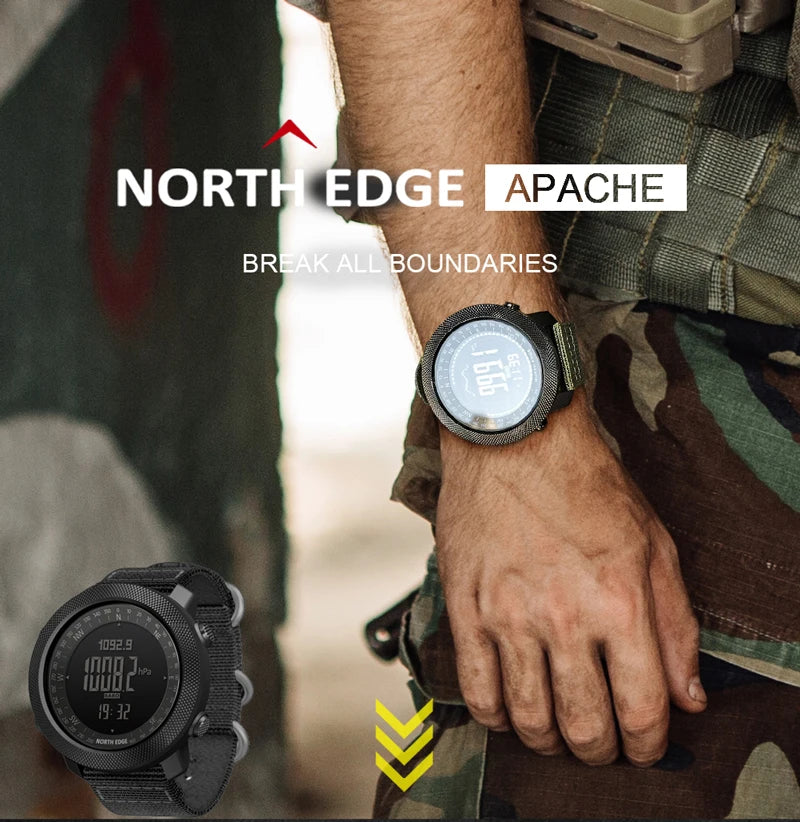 Outdoor-Digitaluhr Herren – Militär, Kompass & 50m wasserdicht