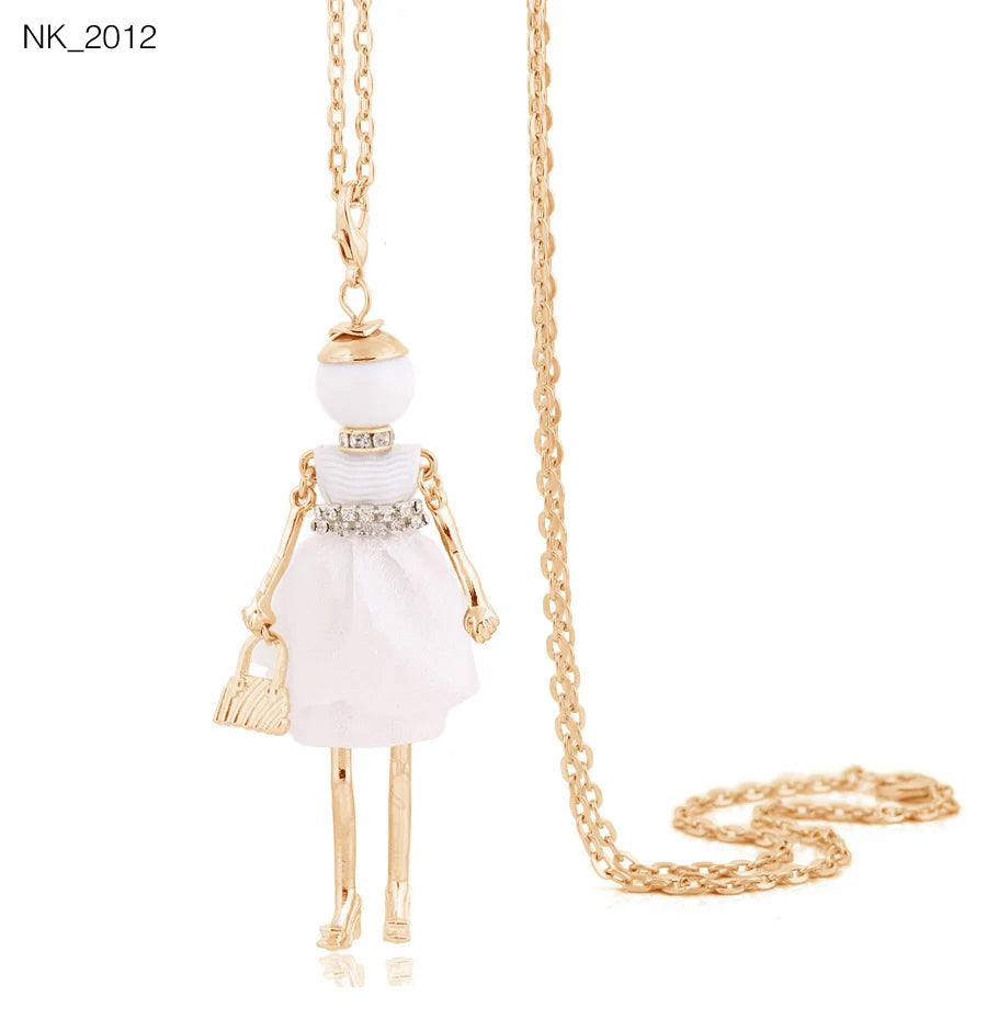 Damen Anhänger-Halskette – Modeschmuck mit Strassstein-Pendant | Zinklegierung