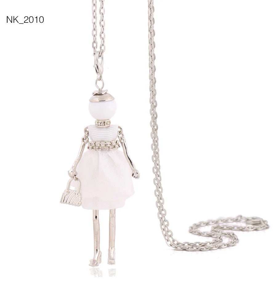 Damen Anhänger-Halskette – Modeschmuck mit Strassstein-Pendant | Zinklegierung