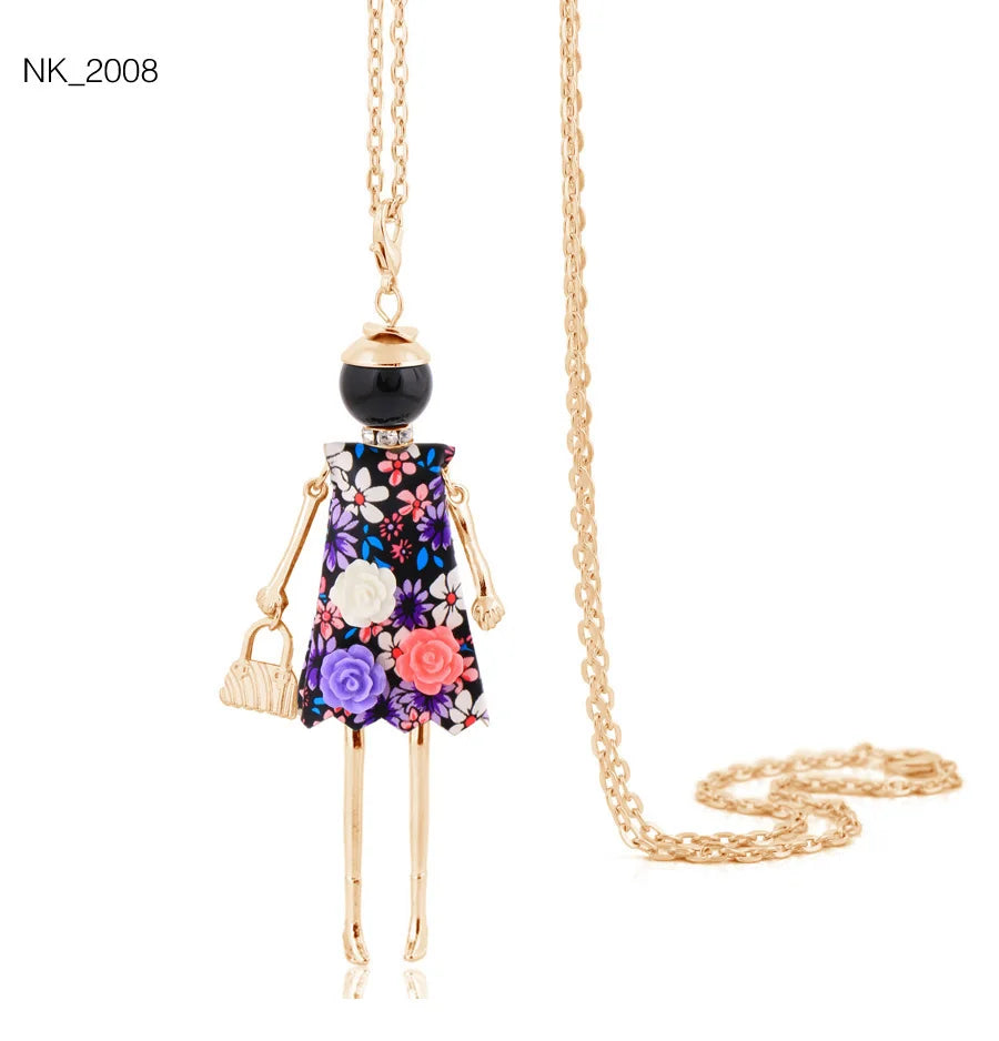 Damen Anhänger-Halskette – Modeschmuck mit Strassstein-Pendant | Zinklegierung