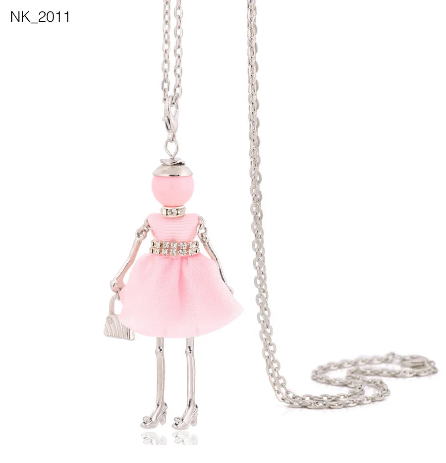 Damen Anhänger-Halskette – Modeschmuck mit Strassstein-Pendant | Zinklegierung