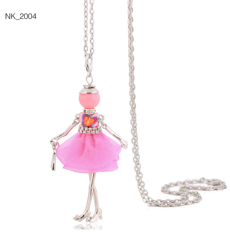Damen Anhänger-Halskette – Modeschmuck mit Strassstein-Pendant | Zinklegierung