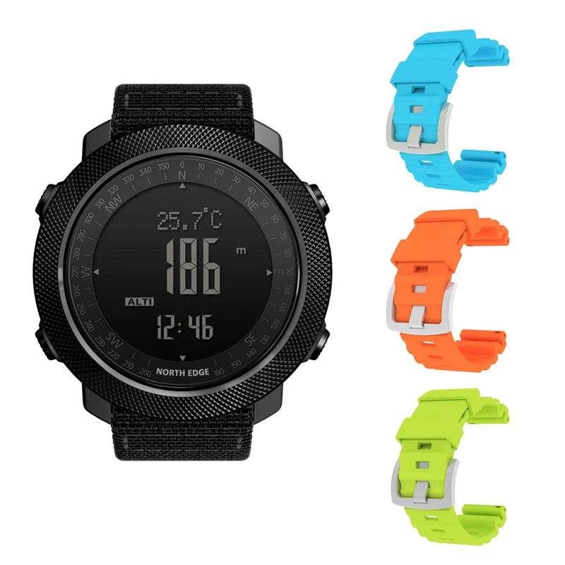 Outdoor-Digitaluhr Herren – Militär, Kompass & 50m wasserdicht