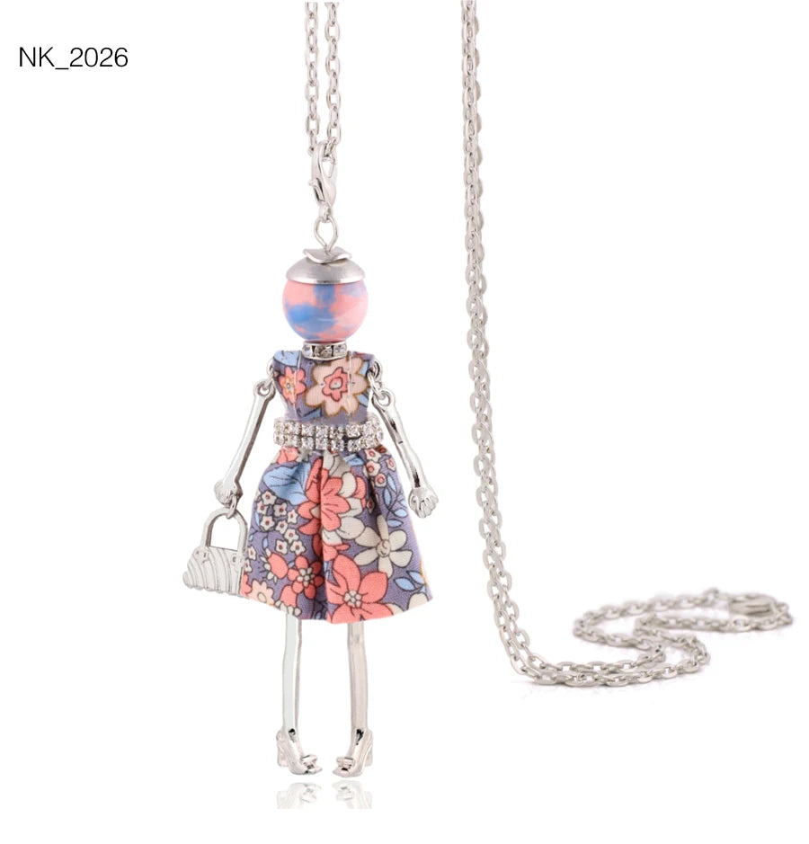 Damen Anhänger-Halskette – Modeschmuck mit Strassstein-Pendant | Zinklegierung
