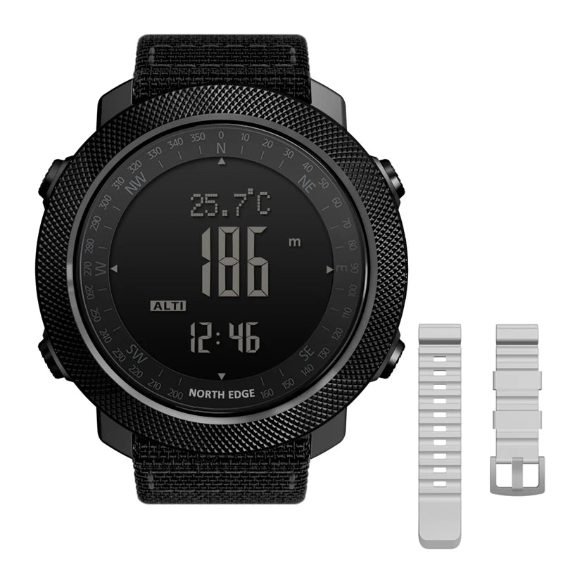 Outdoor-Digitaluhr Herren – Militär, Kompass & 50m wasserdicht