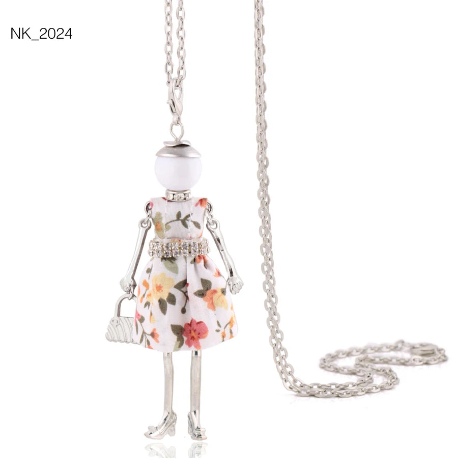 Damen Anhänger-Halskette – Modeschmuck mit Strassstein-Pendant | Zinklegierung