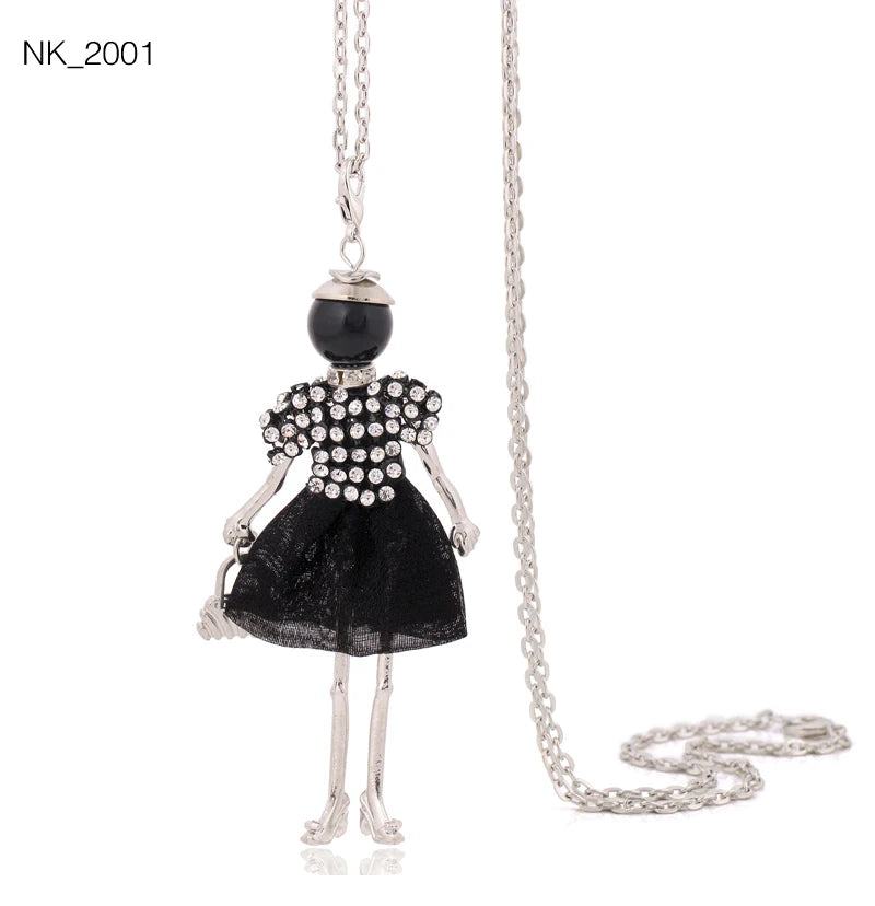 Damen Anhänger-Halskette – Modeschmuck mit Strassstein-Pendant | Zinklegierung