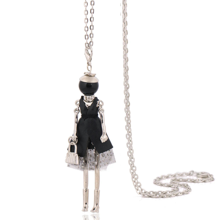 Damen Anhänger-Halskette – Modeschmuck mit Strassstein-Pendant | Zinklegierung
