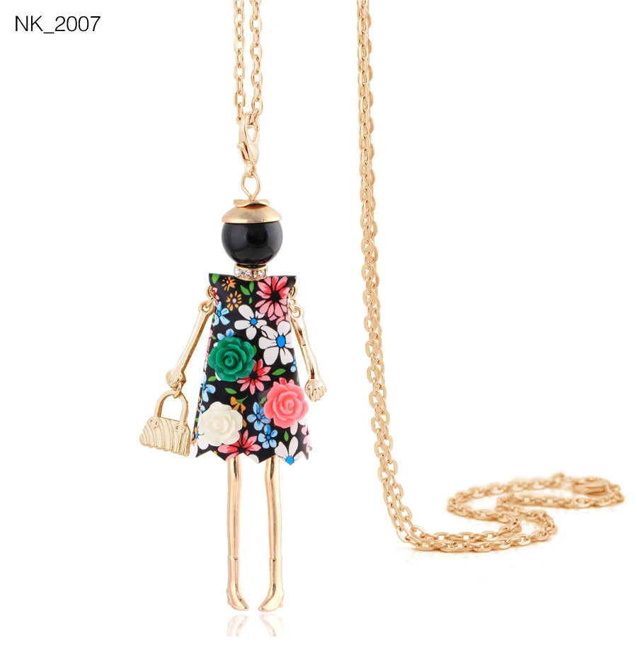 Damen Anhänger-Halskette – Modeschmuck mit Strassstein-Pendant | Zinklegierung