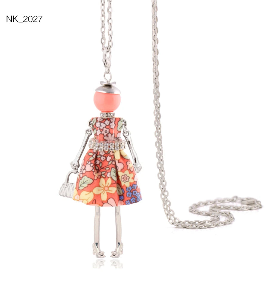 Damen Anhänger-Halskette – Modeschmuck mit Strassstein-Pendant | Zinklegierung