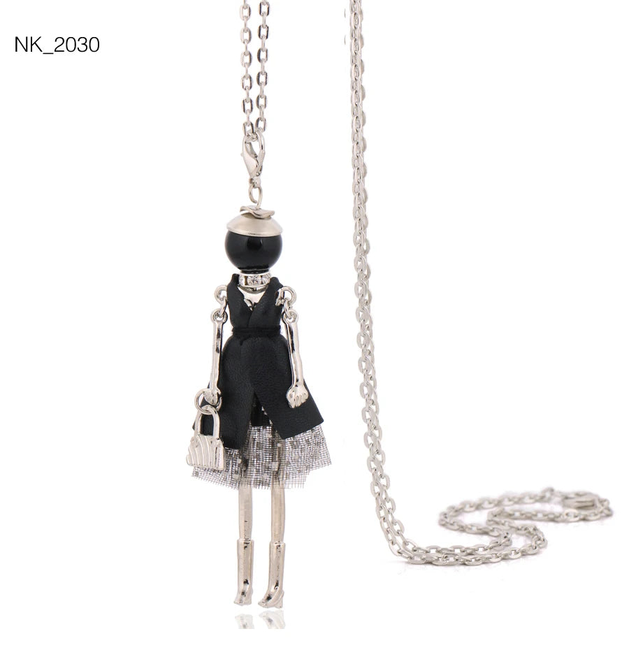 Damen Anhänger-Halskette – Modeschmuck mit Strassstein-Pendant | Zinklegierung