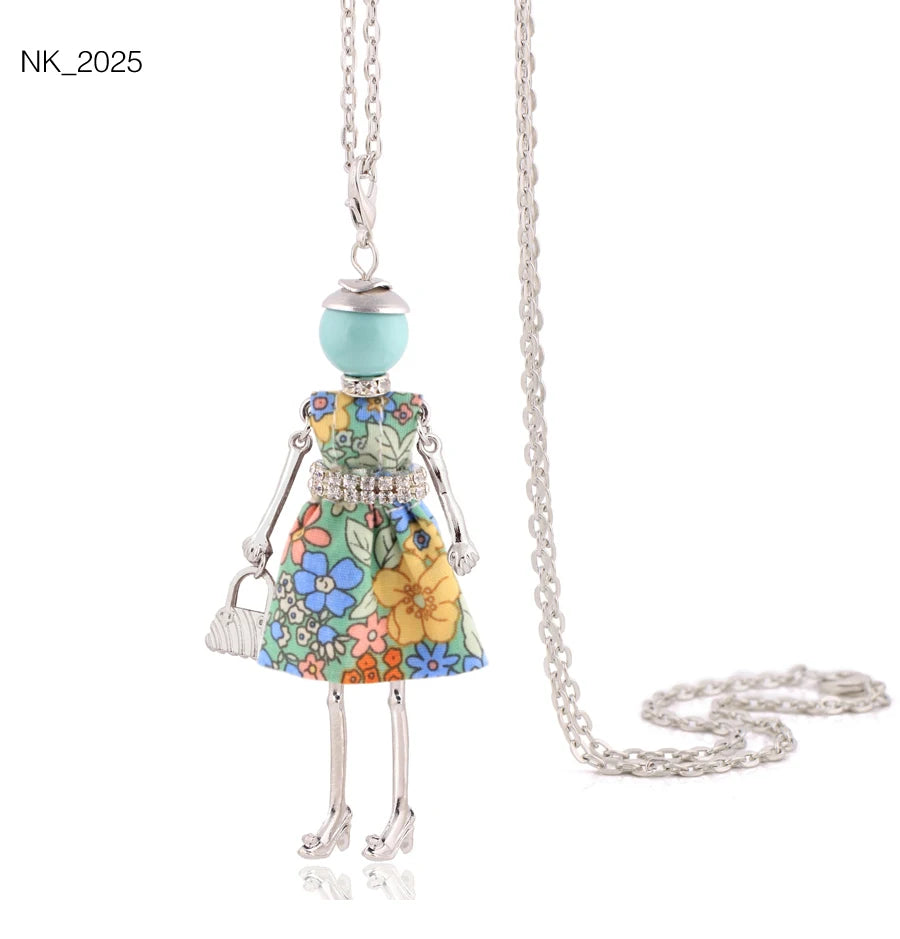 Damen Anhänger-Halskette – Modeschmuck mit Strassstein-Pendant | Zinklegierung