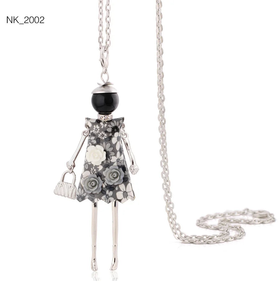 Damen Anhänger-Halskette – Modeschmuck mit Strassstein-Pendant | Zinklegierung