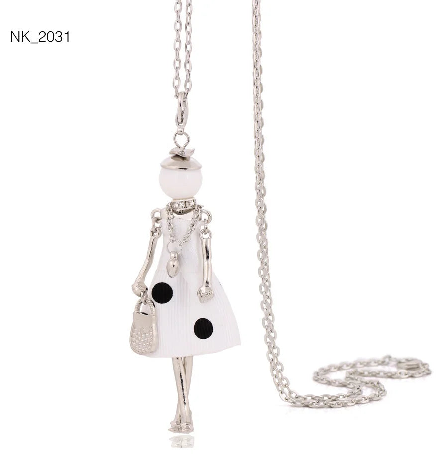 Damen Anhänger-Halskette – Modeschmuck mit Strassstein-Pendant | Zinklegierung