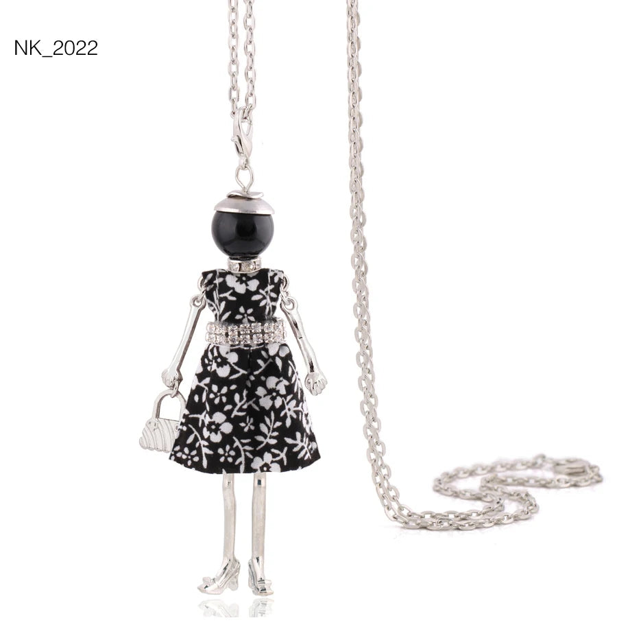 Damen Anhänger-Halskette – Modeschmuck mit Strassstein-Pendant | Zinklegierung