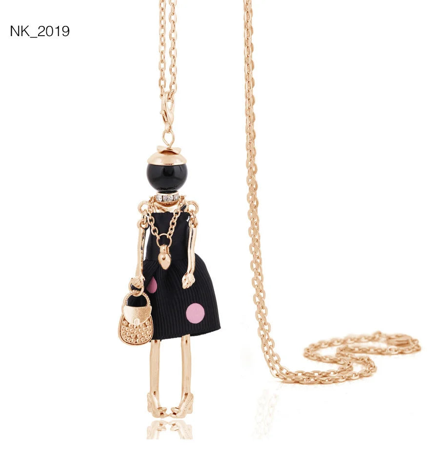 Damen Anhänger-Halskette – Modeschmuck mit Strassstein-Pendant | Zinklegierung