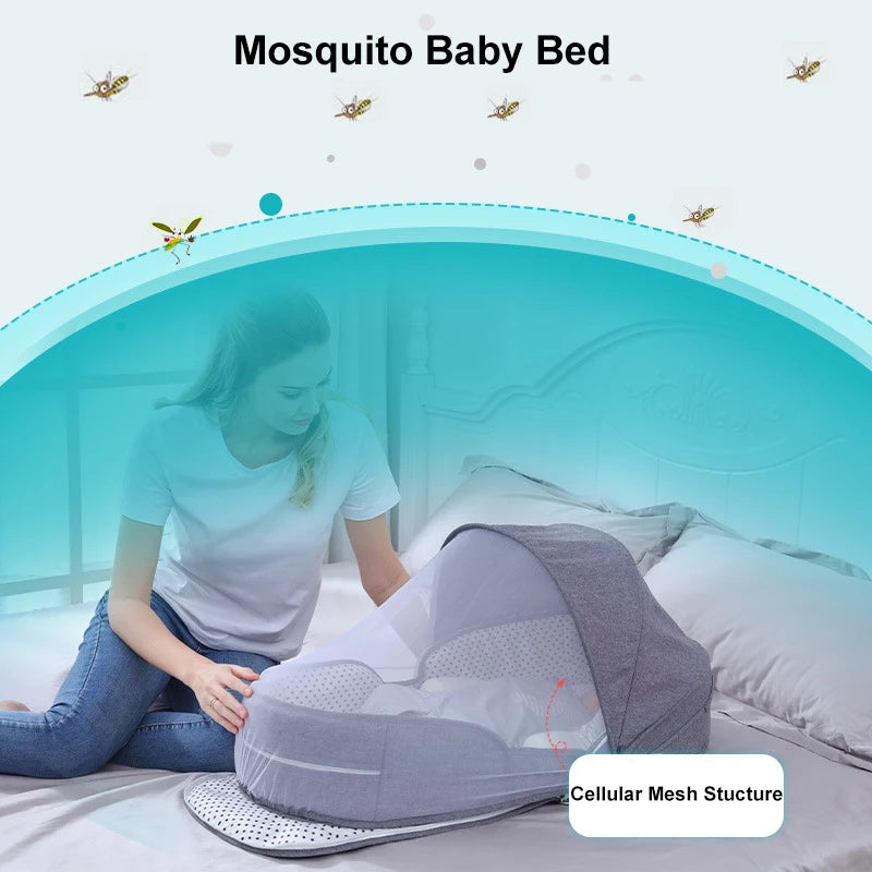 Baby-Reisebett mit Moskitonetz – Tragbar & Insektenschutz