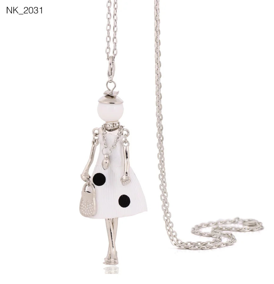Damen Anhänger-Halskette – Modeschmuck mit Strassstein-Pendant | Zinklegierung