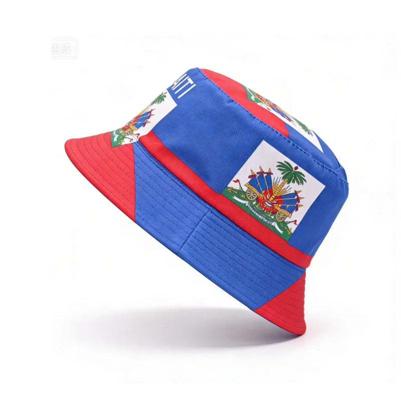 Länderflaggen Bucket Hat – Wendbar, Fußball-Fan & Outdoor