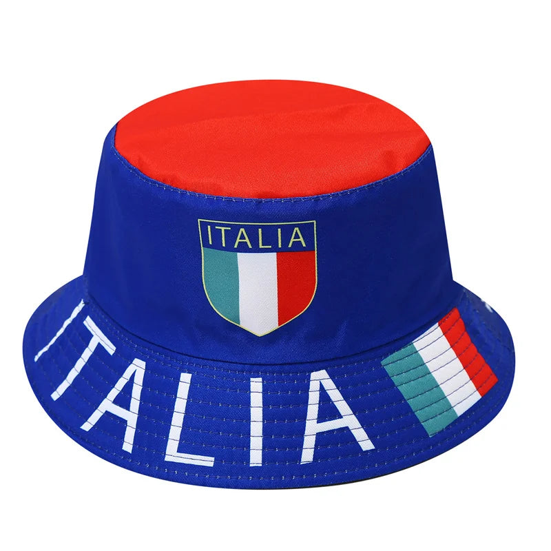Länderflaggen Bucket Hat – Wendbar, Fußball-Fan & Outdoor