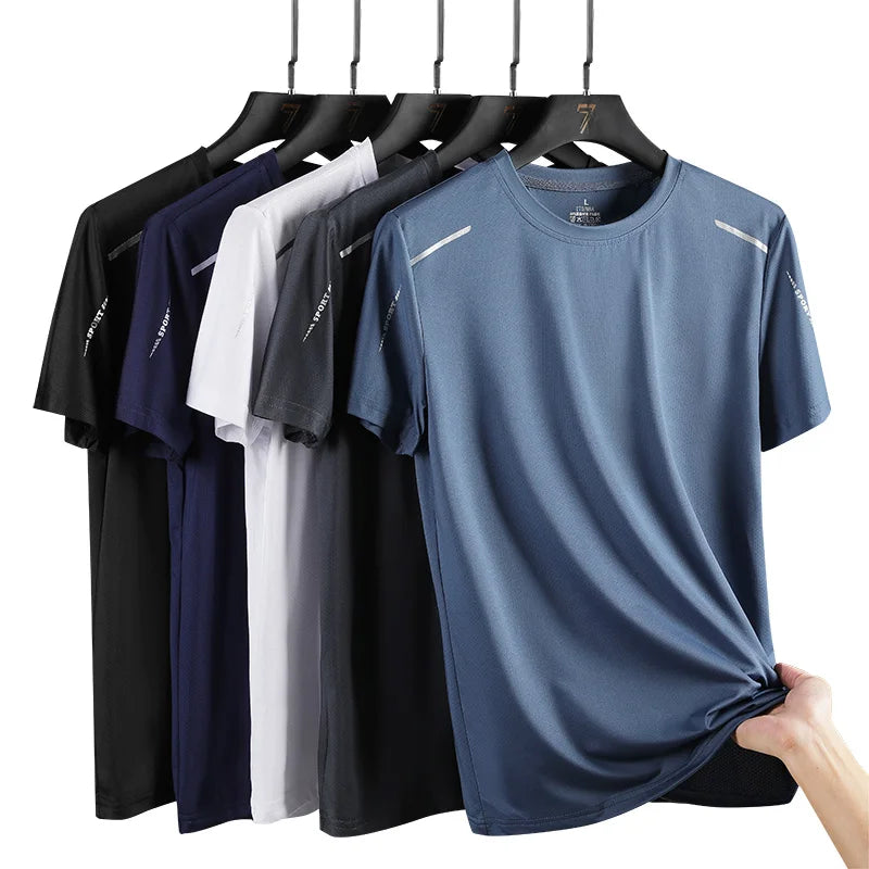 Herren Sport-T-Shirt schnell trocknend – Atmungsaktiv, Outdoor, Laufen & Wandern | M–5XL
