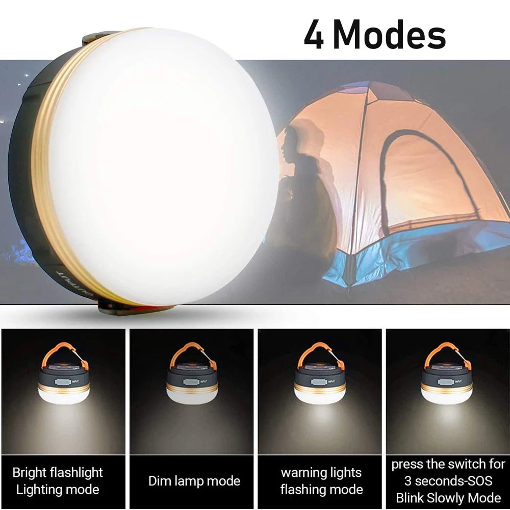 Campinglaterne 10W – USB aufladbar, 1200mAh & hängbar